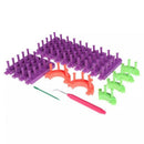 Knitting Loom Long Ring Set Hat Socks Scarves Maker Wool Yarn Needle Knit H M8A3