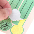 120Pcs adhesive long "HAND MADE"green handmade cake jam seal label DIY stickerBX