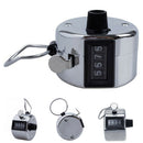 Portable Handheld 4 Digit Manual Counting Metal Counter Answer Counter New
