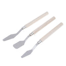 3Pcs wooden handel oil watercolor painting scraper oil palette  OZ