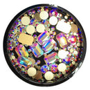 1 Box Square Flatback Glass Nail Rhinestones Mixed Nail Art Decoration Ston Z5D6