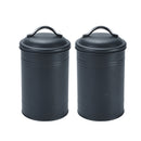 2Pcs 300ml Kitchen Metal Food Spice Seasoning Airtight Canister Jar with Lid