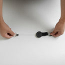 23.6 in Retractable Key Chain Holder Recoil Steel Ring with Belt Clip Buckle