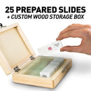 25PCS Children Glass Prepared Slides for Microscope of Insects Sample Specimens,