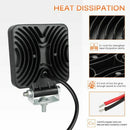 Led Pods, 2Pcs 4 Inch Spot Flood Combo Diffused Square Led Work Lights Off