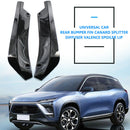 1 Pair Universal Car Rear Bumper Lip Spoiler Splitter Diffuser Gloss Black A