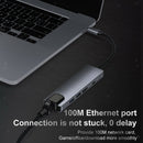 USB/Type C Hub 5 in 1 to HDMI Adapter with 2 USB 3.0 Ports,Rj45 Lan Adapter PD