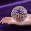 60mm Glass Crystal Golf Ball Paperweight Decorative Ball Home Office Decor