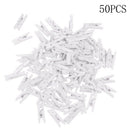 50x Mini Small Natural Wooden Craft Pegs Clothes Paper Photo Hanging Spring Clip