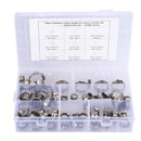Pipe Clamp 80 Pcs Stainless Steel Single Ear Hose Clamps Assortment Kit Sin