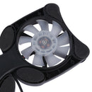 For Notebook PC Portable Folding USB Powered Laptop Cooler Dual Fan Cooling Pad