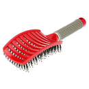 comb Hair Brush Curved Hairbrush for Thick Hair Red O5A4