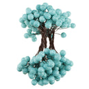 Christmas Holly Berry Cones Leaf Branch Artificial Flower Wreath Blue