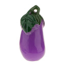12 Plastic Eggplant Pendant Charm Keyring Keychain Jewelery DIY Making Toys