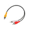 One RCA Male To Two RCA Male Audio Converters Adapter Y Type Splitter Cable New