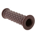 4 xMotorcycle Brown Aluminum Classic Hand Grips 0.87" Handle Bar Brown+Black