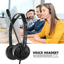 Computer Headset, USB/3.5mm Wired Headphone with Microphone for Call Center