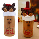 1 pcs Cartoon Elk Wine Bottle Cover Bag Christmas Dinner Xmas Table Decor C