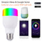 WiFi Remote Control Smart LED Bulb E27/E26 RGBW Light APP For Alexa Google Home