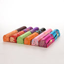 Retro Brocade Embroidered Flower Design Lipstick Case Hold Box with Mirror liau