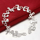 Jewelry Fashion Note Shaped Wedding Charm Bracelet New