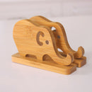 Cartoon Elephant Bamboo Storage Rack Mobile Phone Holder Portable Portable