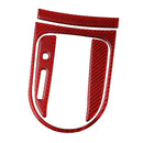 3PCS Rear Red Carbon Fiber Gear Shift Frame Stickers for Ford Mustang 2015-2019