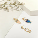 3Pcs/Set Fashion Women Bohemian Sea Fish Crystal Dangle Stud Earrings Jewelry 3C