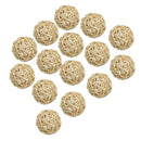 15 Pieces Natural Wood Color Wicker Rattan Ball Wedding Christening Baby Shower