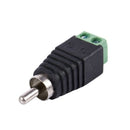 5pcs UTP Cat5 Cat6 Cable to CCTV AV Phono RCA Male Jack Plug Adapter T9F3