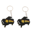 2 Pcs Guitar Keychain Key Chain Piano Key Chain Purse Bag Pendant D