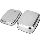 Portable 3 Grid Stainless Steel Lunch Box Tableware Food Container Single L