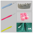 Crochet Hooks Set 12pcs - Ergonomic Soft Rubber Grip Handle and Aluminum Kn