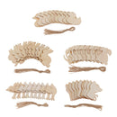 50x Natural Wooden Animal Tree Decoration Unpainted Bauble Memorial Decors