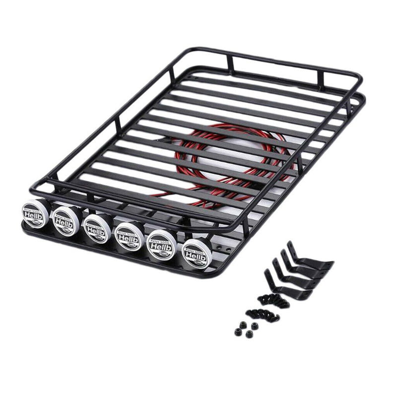 RC Car Roof Luggage Carrier, RC Car Roof Rack Metal Luggage Bracket with 6pcs