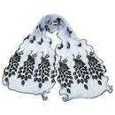Women's Fashion Soft Floral Peacock Printed Long Muffler Shawl Scarf Wraps