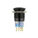 19mm Momentary BLUE LED Marine Car Stainless Horn Push Button Light Switch DC12V