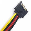 SATA 15 pin Power Splitter Cable Male to Female Adapter for HDD Hard Drive