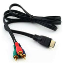 HDMI to 3RCA Adapter Cable Video Audio Converter Component AV for HD TV 1080P