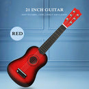 21 inch Portable Mini Guitar Wood 6 Strings Ukulele Children Learning Toys
