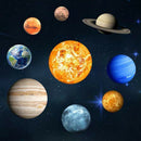 9Pcs/Set 9 Planet Solar System Fluorescent Wall Stick the Universe Planet G