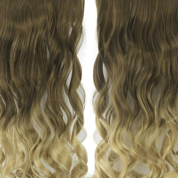 60Cm Long Synthetic Hair Clip In Hair Extension Heat Resistant Hairpiece Na Q2Z7