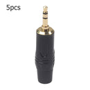 3.5mm Jack Plug Stereo Audio Adapter Headphone Soldering Connector (5pcs)