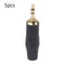 3.5mm Jack Plug Stereo Audio Adapter Headphone Soldering Connector (5pcs)