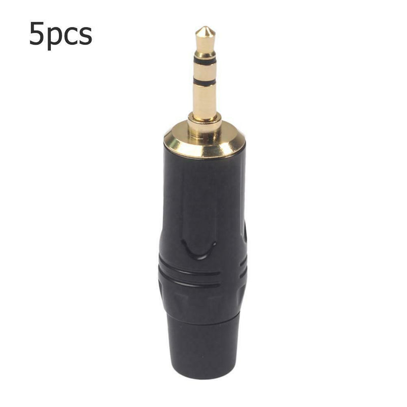 3.5mm Jack Plug Stereo Audio Adapter Headphone Soldering Connector (5pcs)