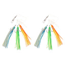 2pcs/pack   Squid Skirt Lures Saltwater Trolling Baits with 3 Hooks