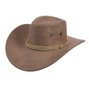 New Cowboy Cap Suede Look Wild West Fancy Cowgirl Unisex Hat Khaki