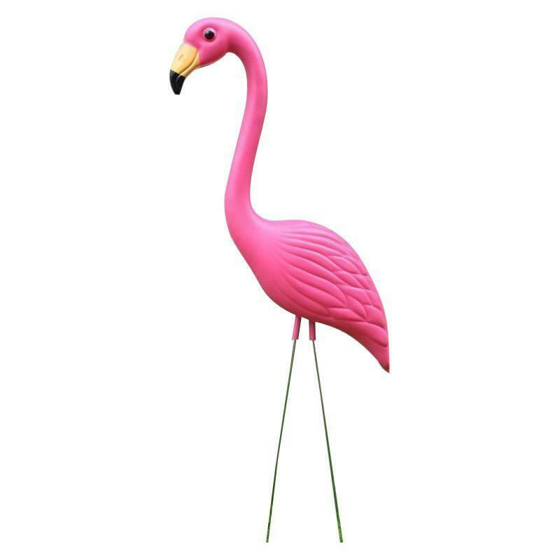 Lifelike Pink Flamingo Garden Decoration Lawn Sculpture Ornament Decor