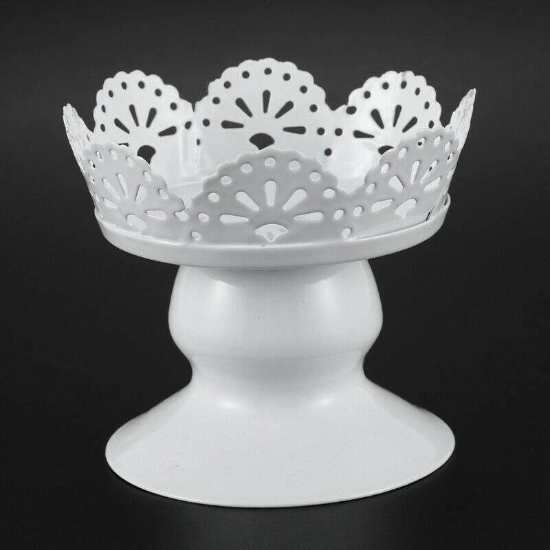 4pcs Mini White Dessert Stand with Premium Steel Material Cupcake Display,  J8K8
