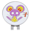 Zodiac Rat Golf Markers plus Magnetic Alloy Golf Cap Hat Clip Golf Ball Mak_